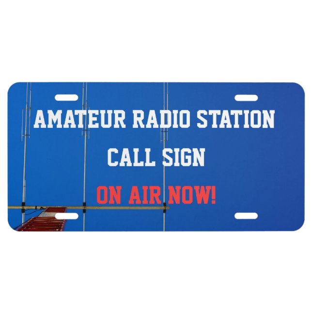 Amateur Radio On Air License Plate (Front)