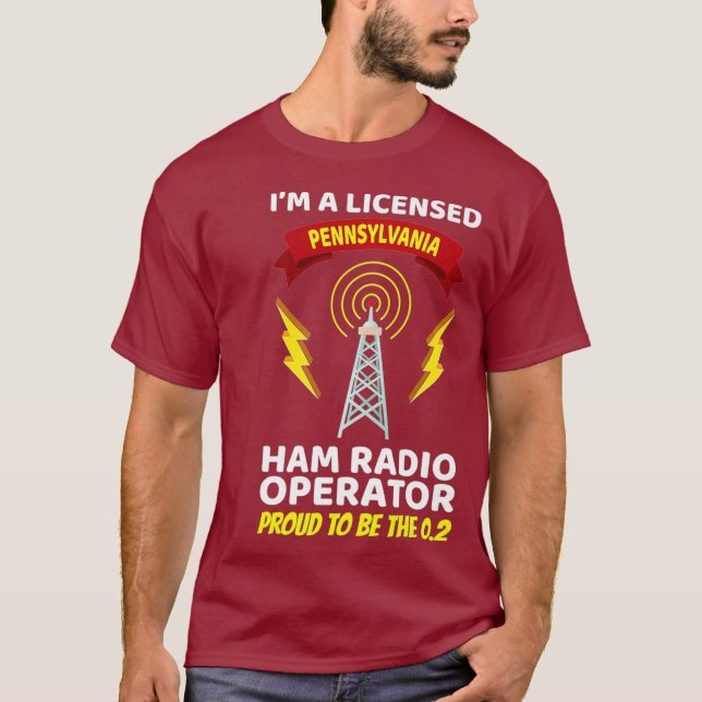 Amateur Radio Operator Funny Ham Radio Premium T-Shirt (Front)