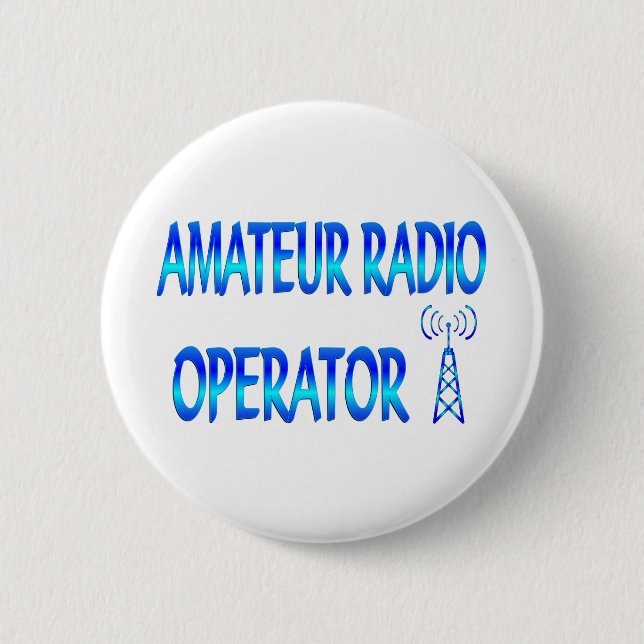 Amateur Radio Operator Pinback Button (Front)