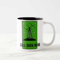 Amateur Radio Personalized Ham Call Sign Mug