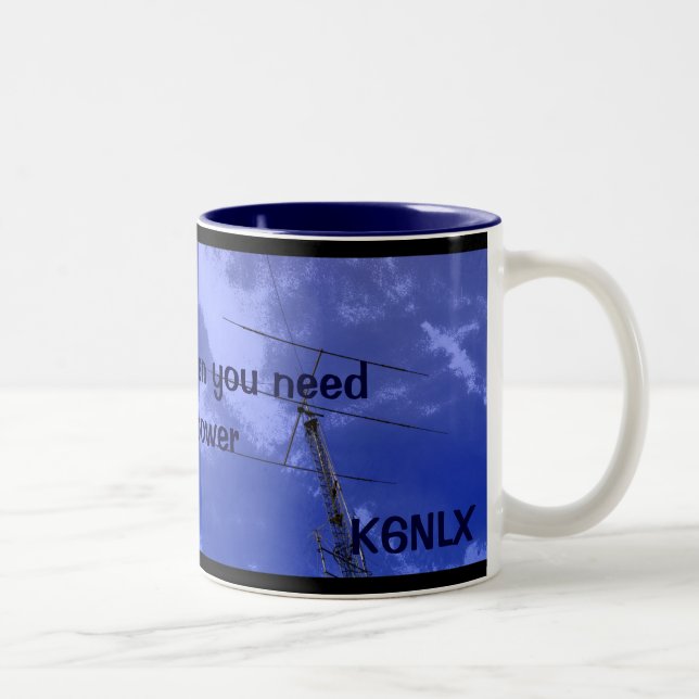 Amateur Radio QRO and Callsign Mug (Right)