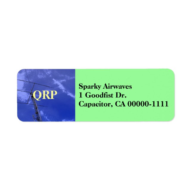 Amateur Radio QRP Address Label (Front)
