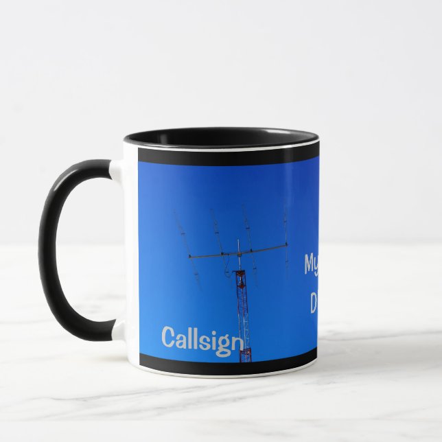 Amateur Radio QTH and Callsign Mug (Left)
