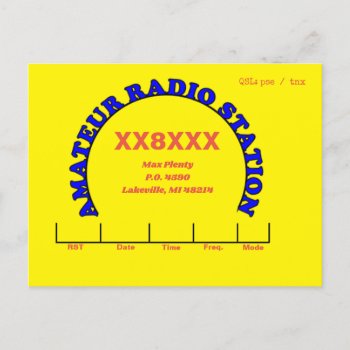 Amateur Radio Station Qsl Card by hamgear at Zazzle