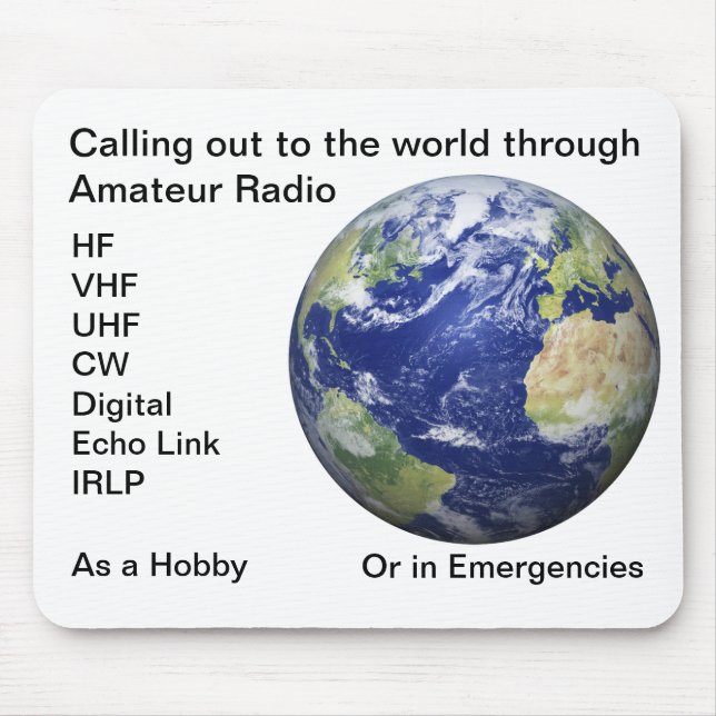 Amateur Radio World Mouse Pad (Front)