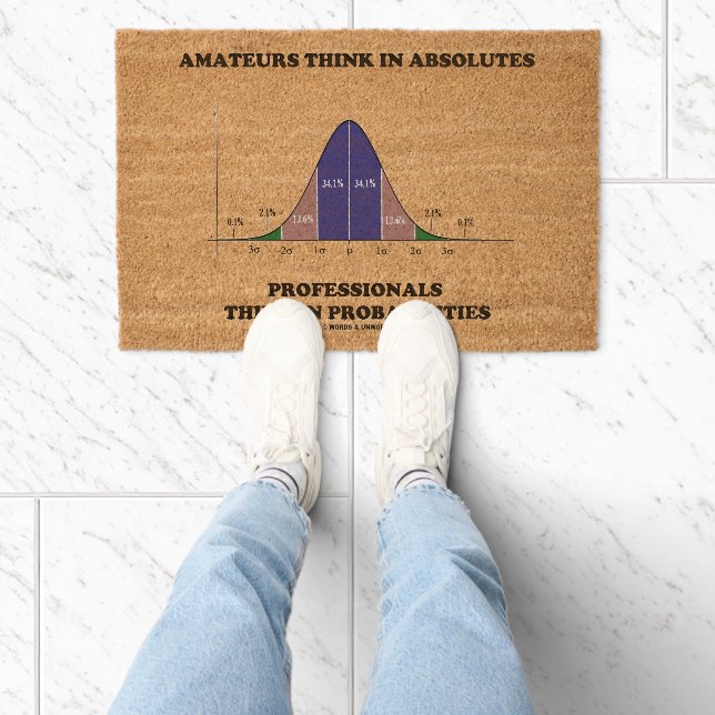 Amateurs Think Absolutes Professionals Think Stats Fiber Doormat (Insitu)