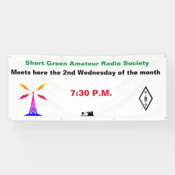 Amatuer Radio Club Banner Outdoor With Grommets by hamgear at Zazzle