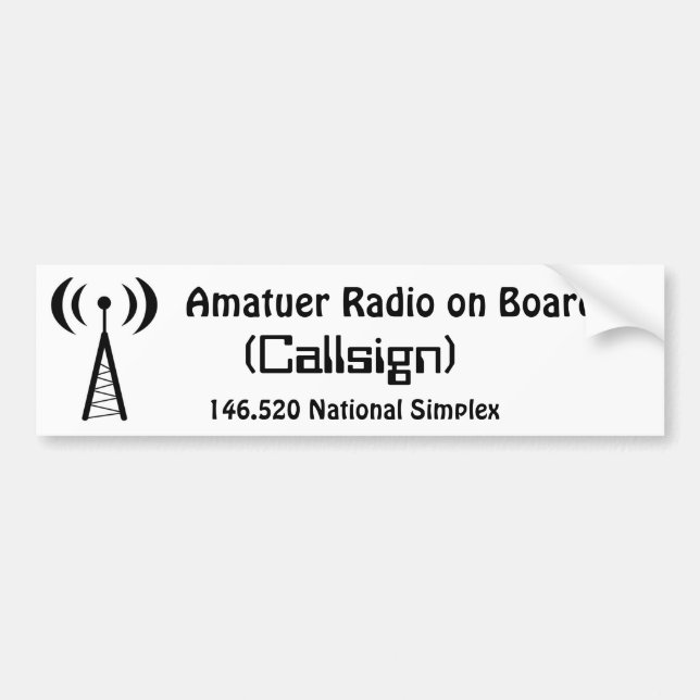 Amatuer Radio on Board - Bumper Sticker (Front)