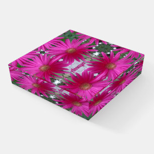 AMAYA ~ HOT! ~ Pink Green GERBERA ~ Paperweight