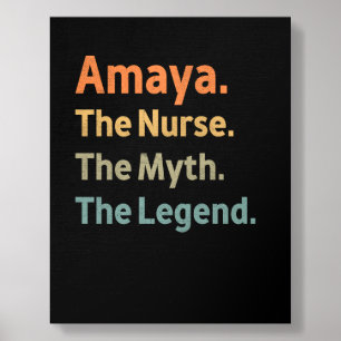 Amaya The Nurse The Myth The Legend Funny Vintage Foam Core Photo Tile