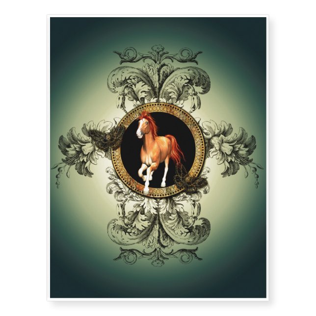 Amaying horse temporary tattoos (Front)