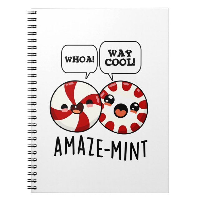 Amaze-mint Funny Peppermint Pun  Notebook (Front)