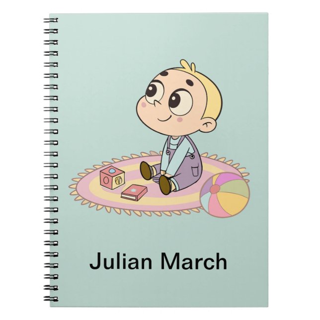 Amazed Boy Illustration Notebook (Front)