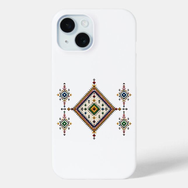 Amazigh Berber Diamond Pattern Phone Case - Colorf (Back)