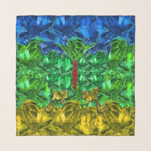 Amazigh butterfly in the background scarf (Front)