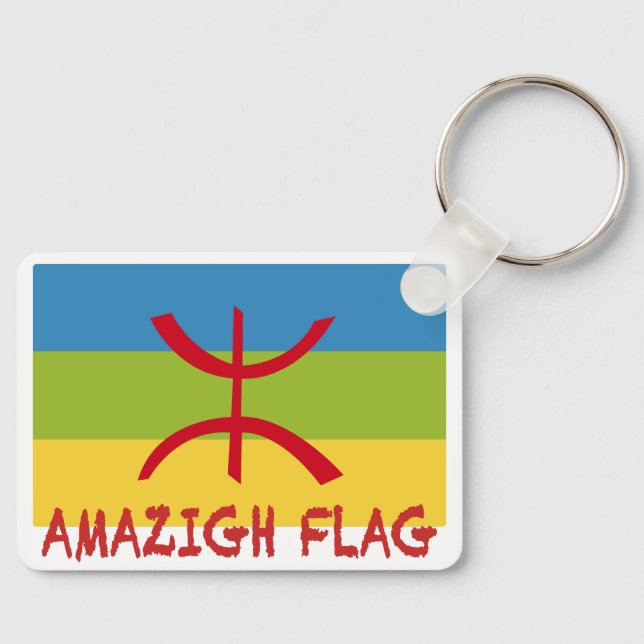 Amazigh flag - berber flag-Drapeau Amazigh Keychain (Front)