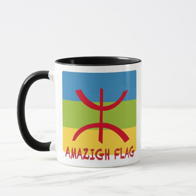 Amazigh flag - berber flag-Drapeau Amazigh Mug (Left)