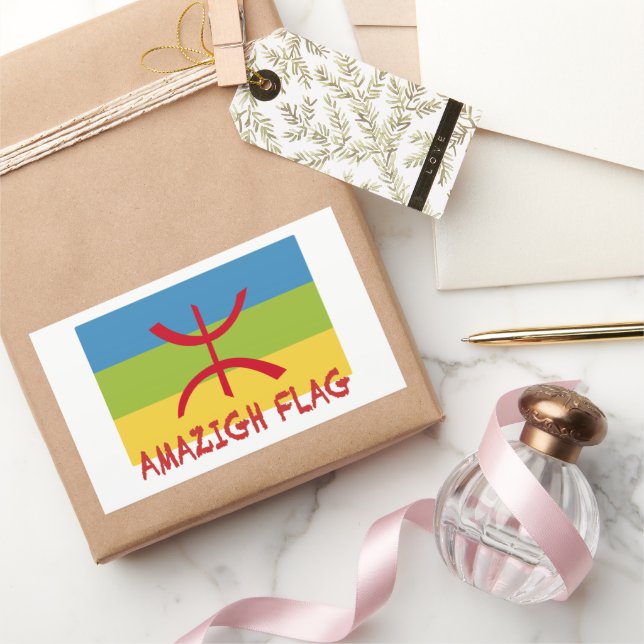 Amazigh flag - berber flag-Drapeau Amazigh Rectangular Sticker (Gifting)