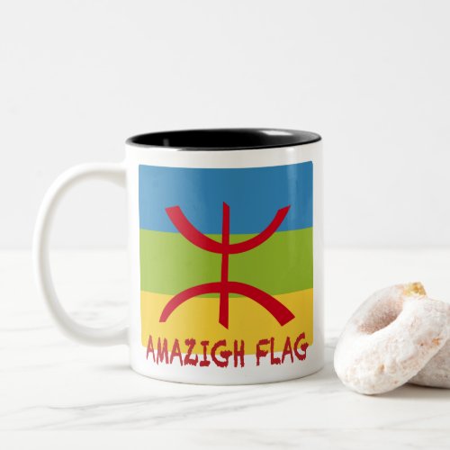 Amazigh flag _ berber flag_Drapeau Amazigh Two_Tone Coffee Mug