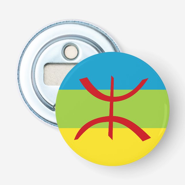 Amazigh Flag Gift Berber Flag Kabyles Bottle Opener (Front)