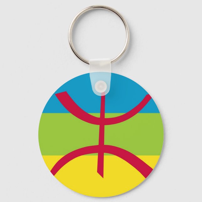Amazigh Flag Keychain (Front)