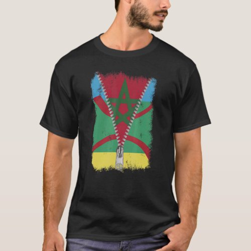 Amazigh Morocco Flag Heritage North African T_Shirt