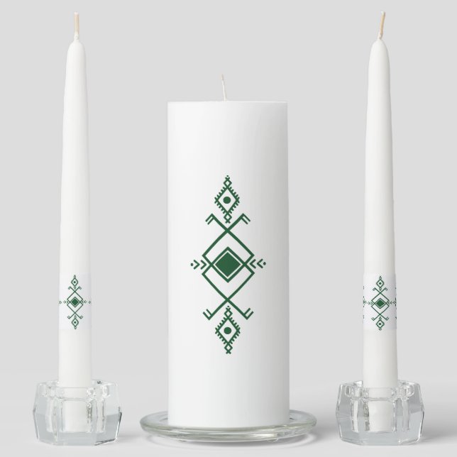 AMAZIGH SYMBOLE UNITY CANDLE SET (Front)