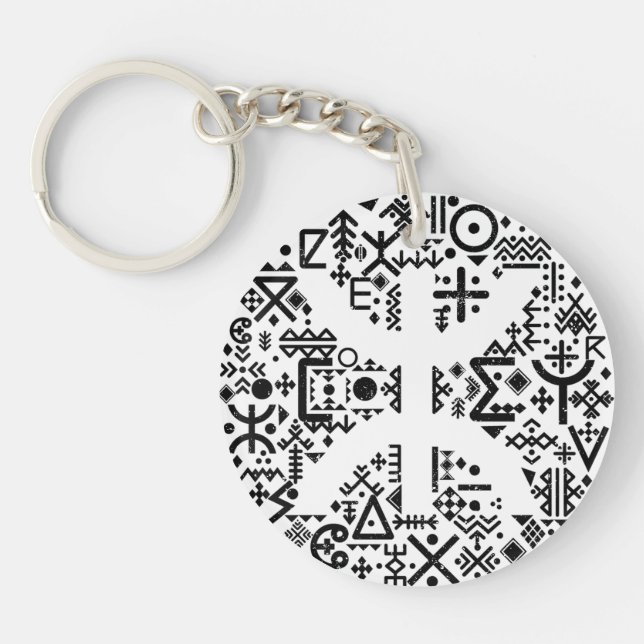 Amazigh z imazighen pattern keychain (Front)