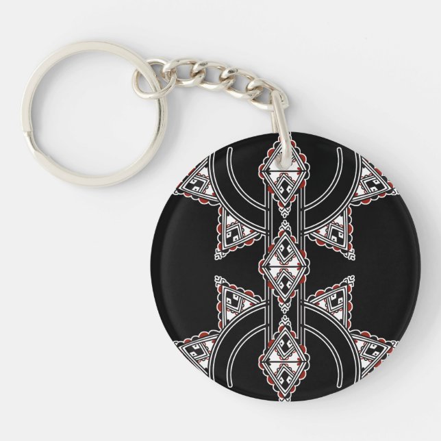 Amazigh z imazighen pattern keychain (Front)