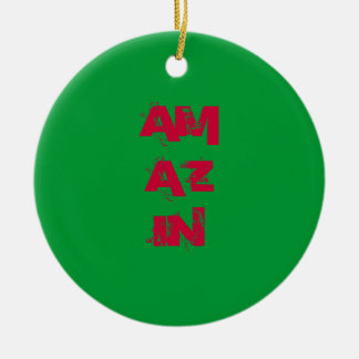 AMAZIN Christmas Orniment Ceramic Ornament