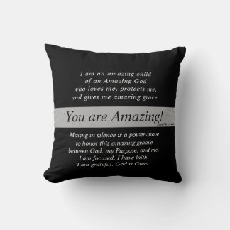 Amazing! 16x16 two-sided Throw Pillow - Black v2