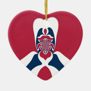 Amazing Abstract E.T. Art Print Ceramic Ornament