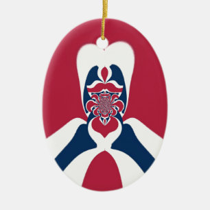 Amazing Abstract E.T. Art Print Ceramic Ornament