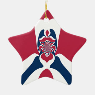 Amazing Abstract E.T. Art Print Ceramic Ornament