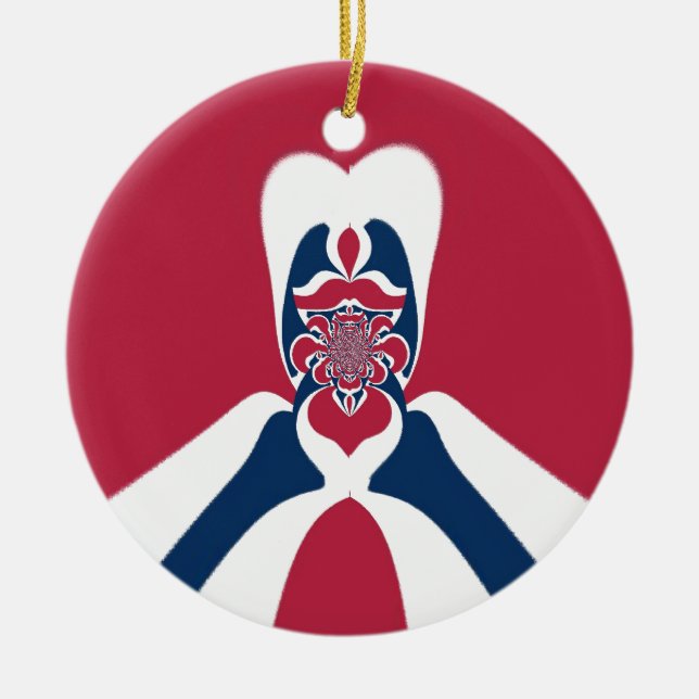 Amazing Abstract E.T. Art Print Ceramic Ornament (Front)