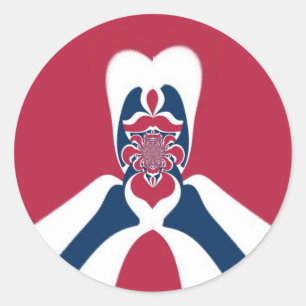 Amazing Abstract E.T. Art Print Classic Round Sticker