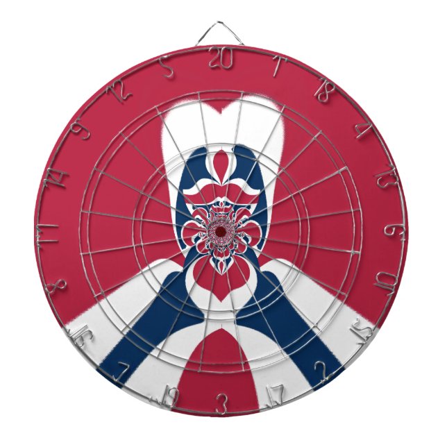 Amazing Abstract E.T. Art Print Dartboard With Darts (Front)
