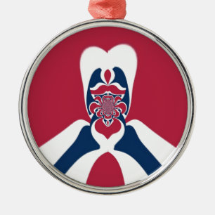 Amazing Abstract E.T. Art Print Metal Ornament