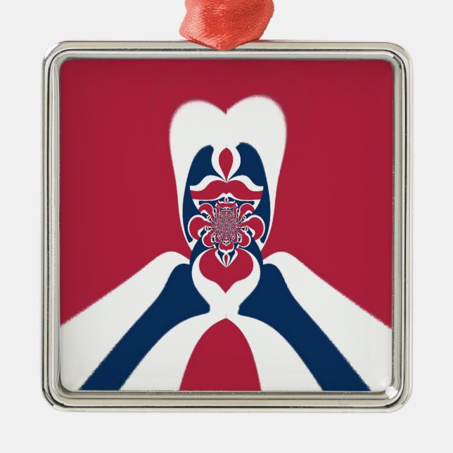 Amazing Abstract E.T. Art Print Metal Ornament (Front)