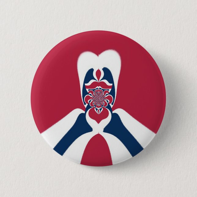 Amazing Abstract E.T. Art Print Pinback Button (Front)