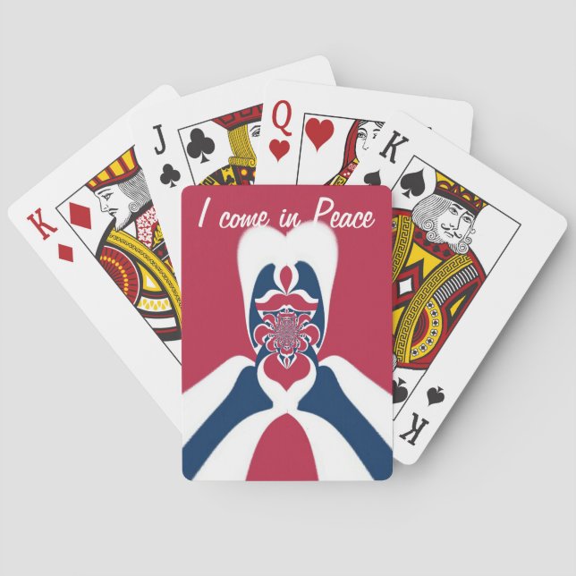Amazing Abstract E.T. Art Print Poker Cards (Back)