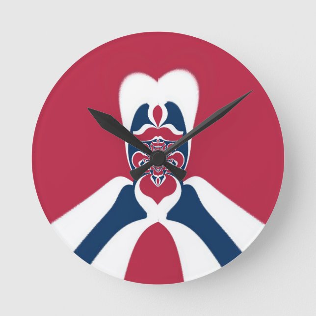 Amazing Abstract E.T. Art Print Round Clock (Front)