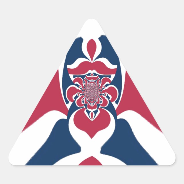 Amazing Abstract E.T. Art Print Triangle Sticker (Front)