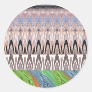 Amazing Abstract Pattern Art Print Classic Round Sticker