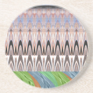 Amazing Abstract Pattern Art Print Sandstone Coaster