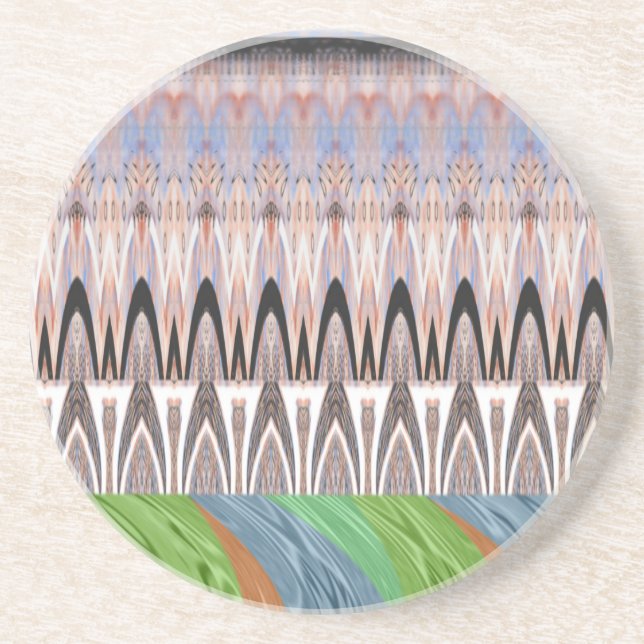 Amazing Abstract Pattern Art Print Sandstone Coaster (Front)