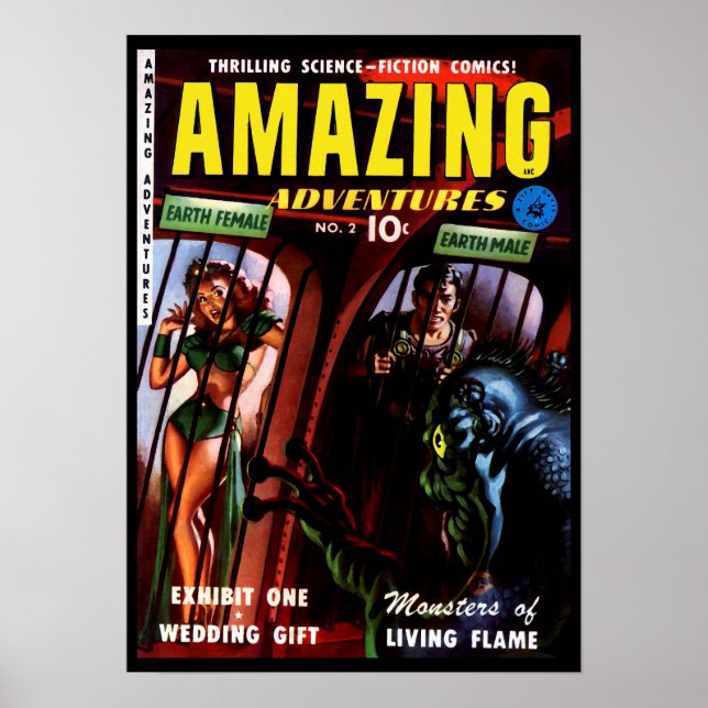 Amazing Adventures #2 Retro Sci Fi Comic Book Poster (Front)