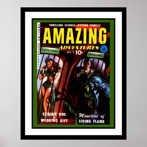 Amazing Adventures 2 Retro Sci Fi Comic Book Poster
