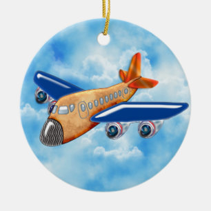 Amazing Airplane Ceramic Ornament