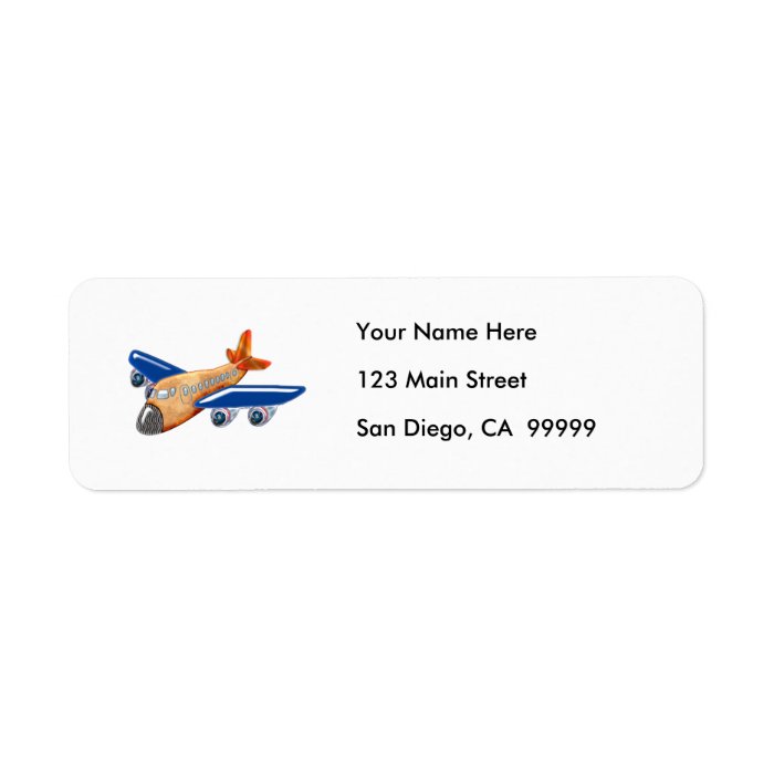 Amazing Airplane Return Address Label